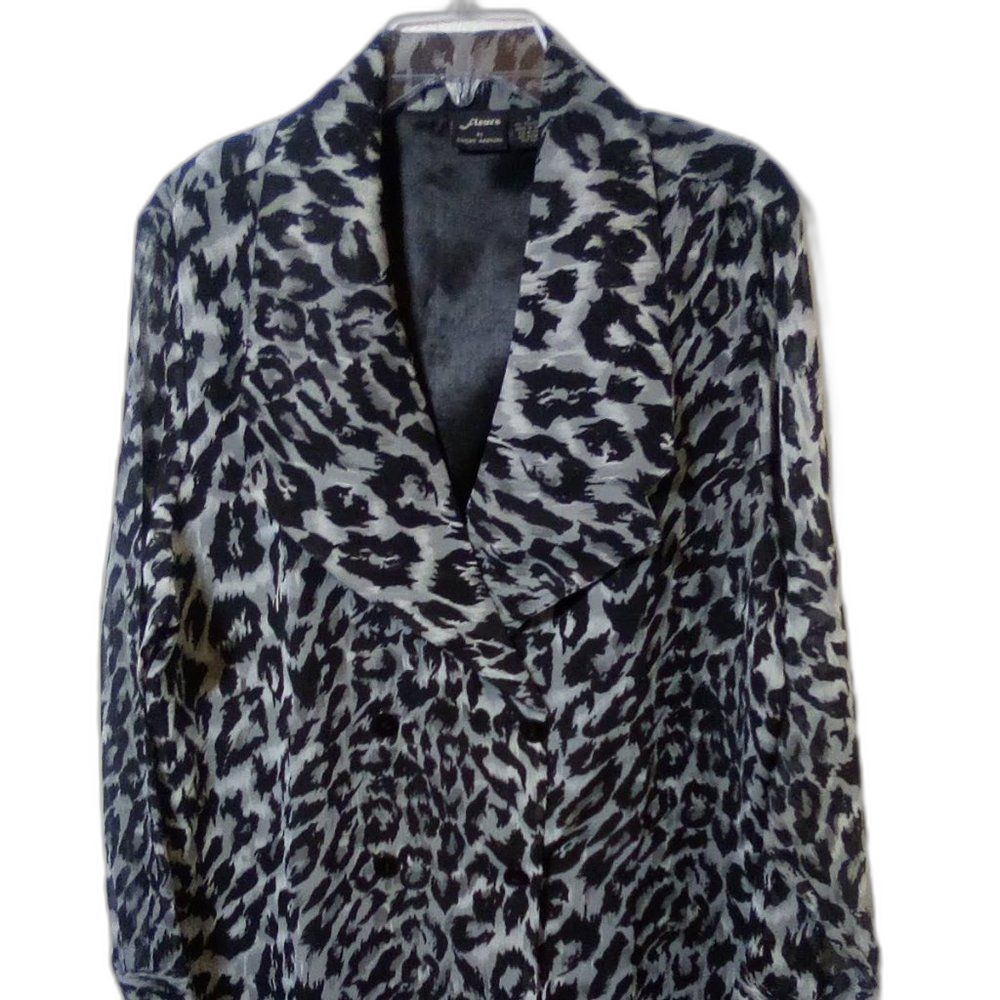 Fleurs By Elegant Additions Leopard Print Blazer Size: S